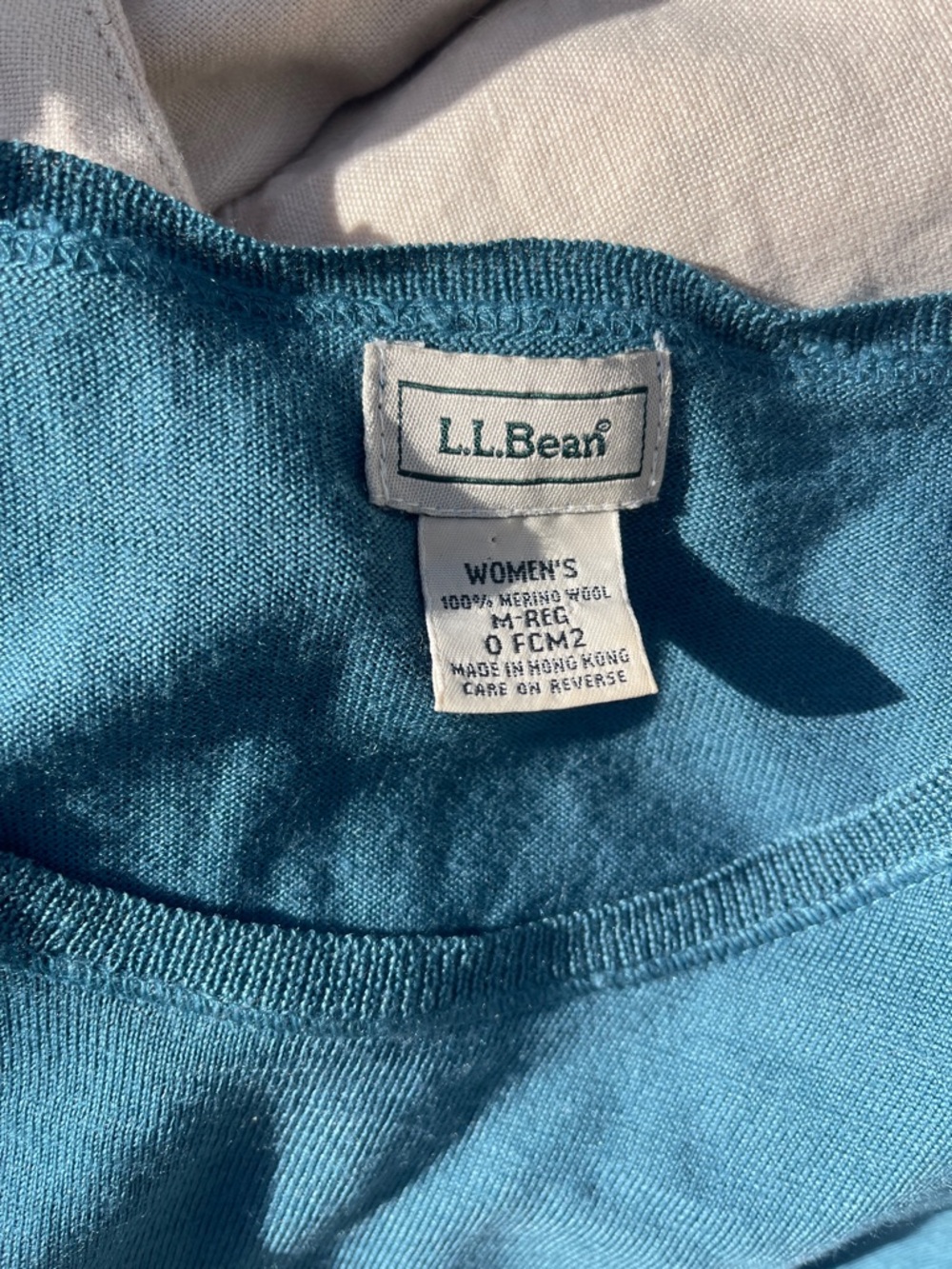 L.L.Bean Women's Teal Short Sleeve Merino Tee